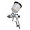 Краскораспылитель ISISTEM ISPRAY IW PS  с верхним бачком 600мл, сопло D 1.8мм IS-IW-PS-1.8MM